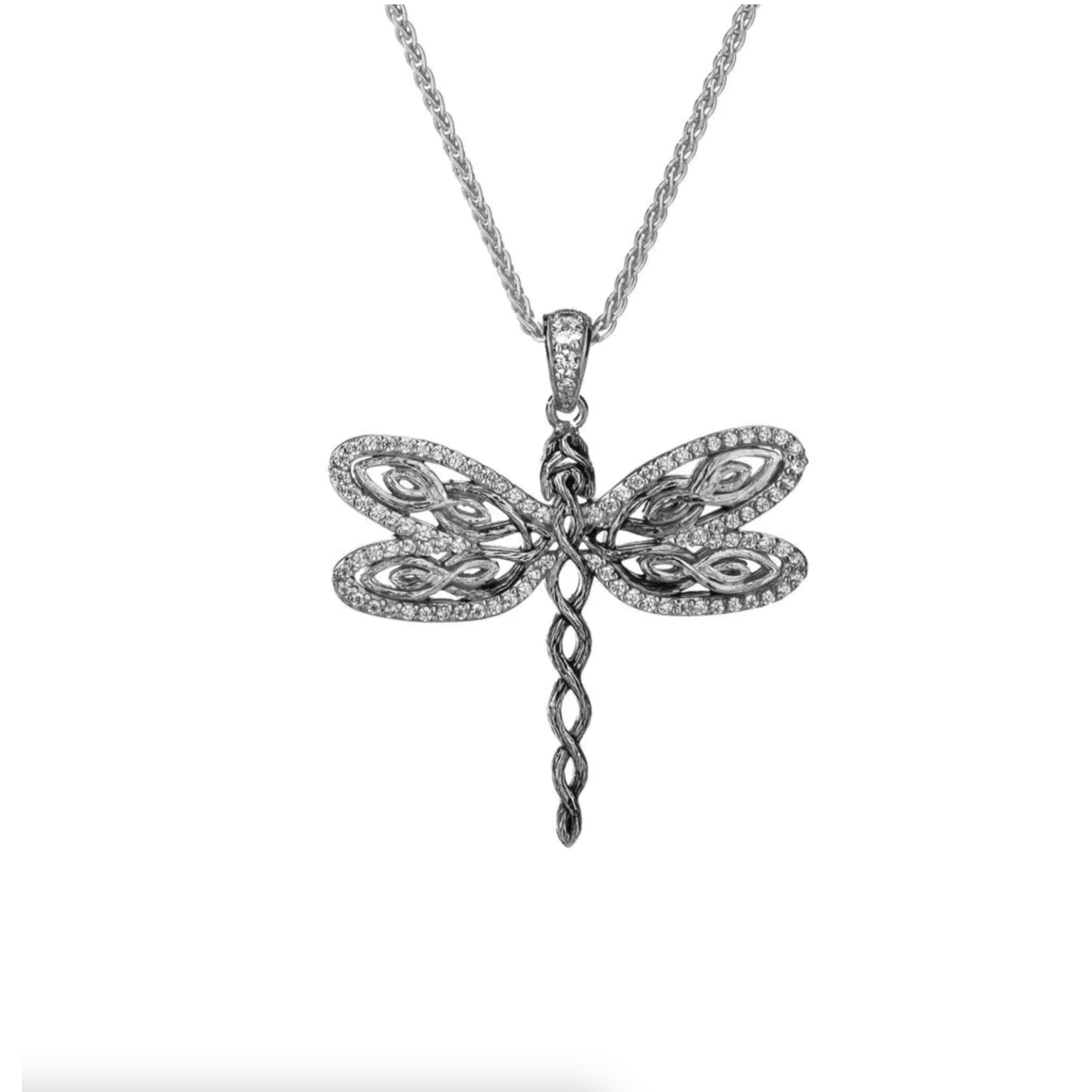 Keith Jack Silver Dragonfly Necklace
