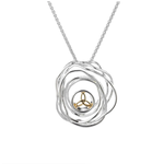 Keith Jack Silver and 10K Gold Celtic Cradle of Life Necklace