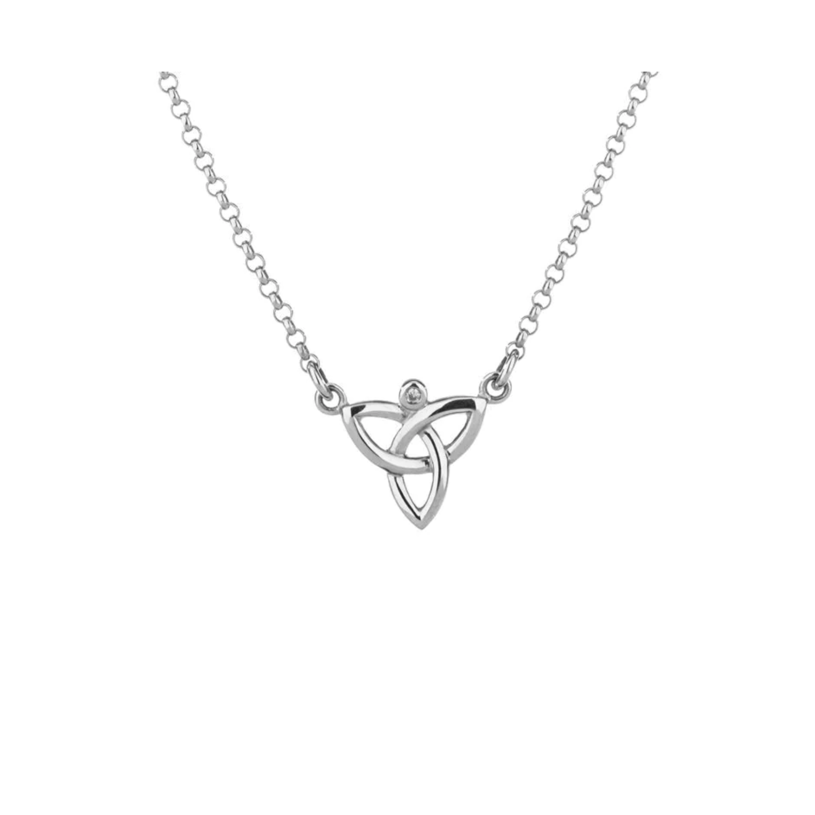 Keith Jack Silver Trinity Diamond Necklace