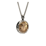 Keith Jack Silver & Bronze Wisdom of the Warrior Coin Necklace