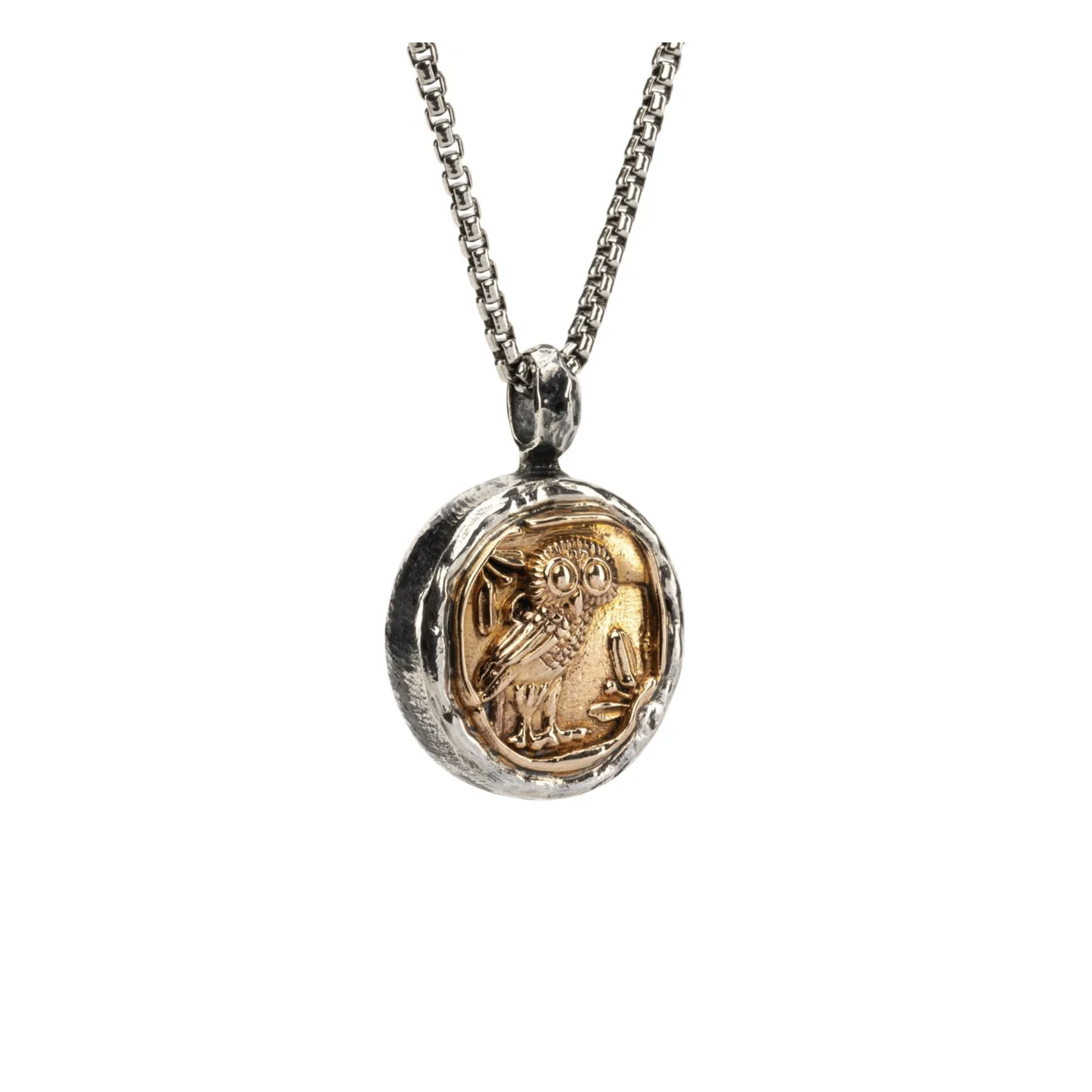 Keith Jack Silver & Bronze Wisdom of the Warrior Coin Necklace