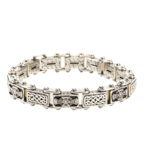 Keith Jack Silver Celtic Cross Small Bracelet