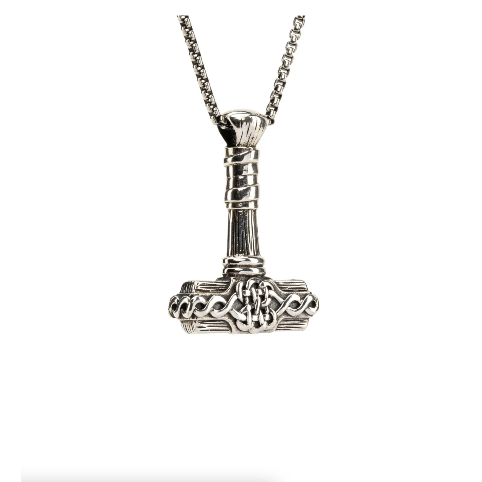 Keith Jack Silver & Bronze Reversible Thor's Hammer Necklace