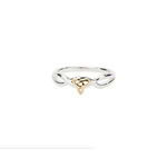 Keith Jack Silver and 10K Gold Trinity Knot Ring