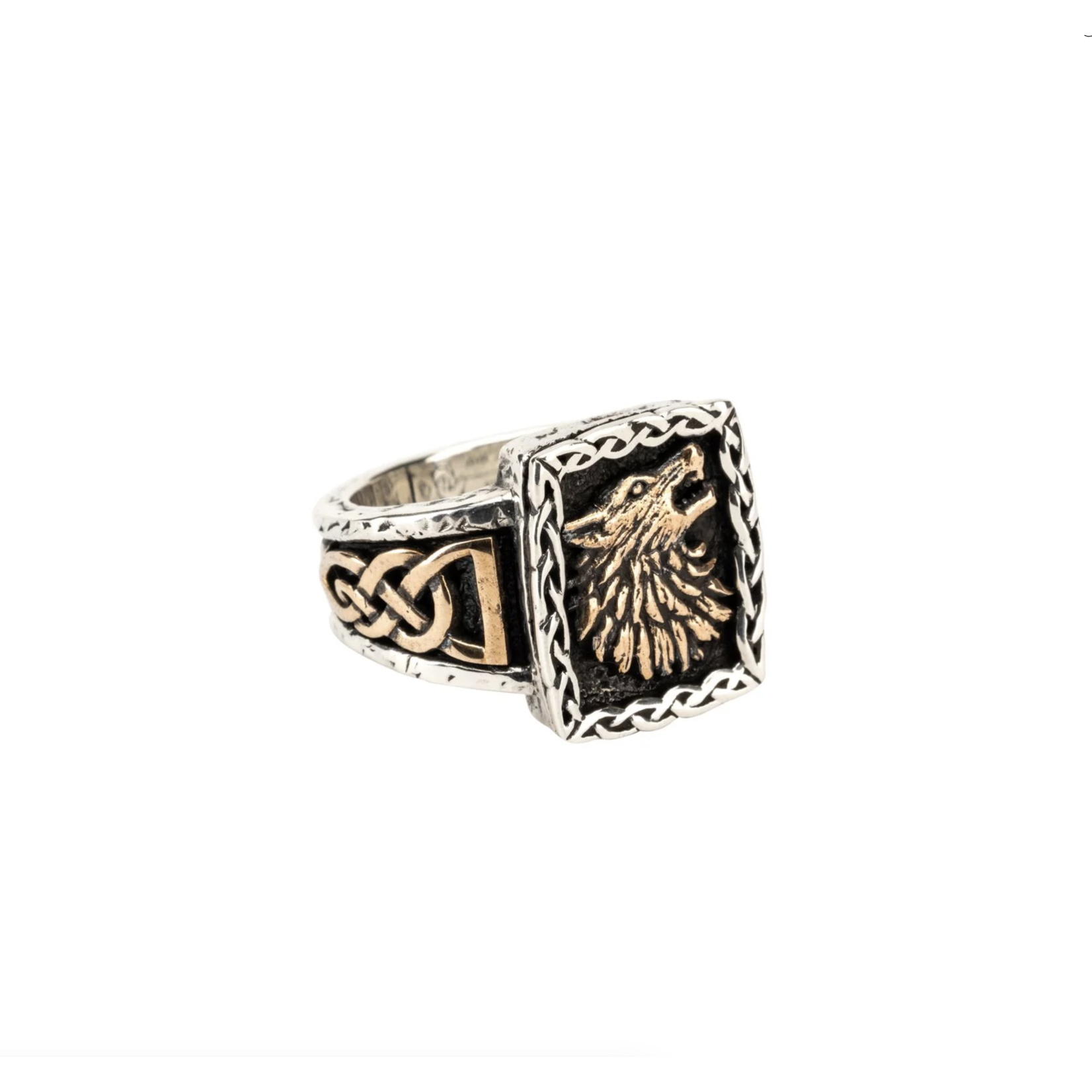 Keith Jack Silver and Bronze Wolf Ring