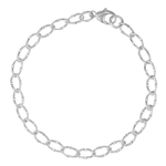 Rembrandt SS Dapped Single Link Curb Classic Bracelet