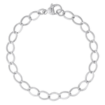 Rembrandt SS Dapped Curb Link Classic Bracelet 7"