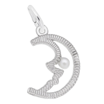 Rembrandt SS Half Moon with Pearl Charm