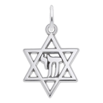 Rembrandt SS Chai Star of David Charm