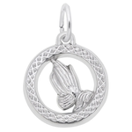 Rembrandt SS Small Praying Hands Open Disc Charm