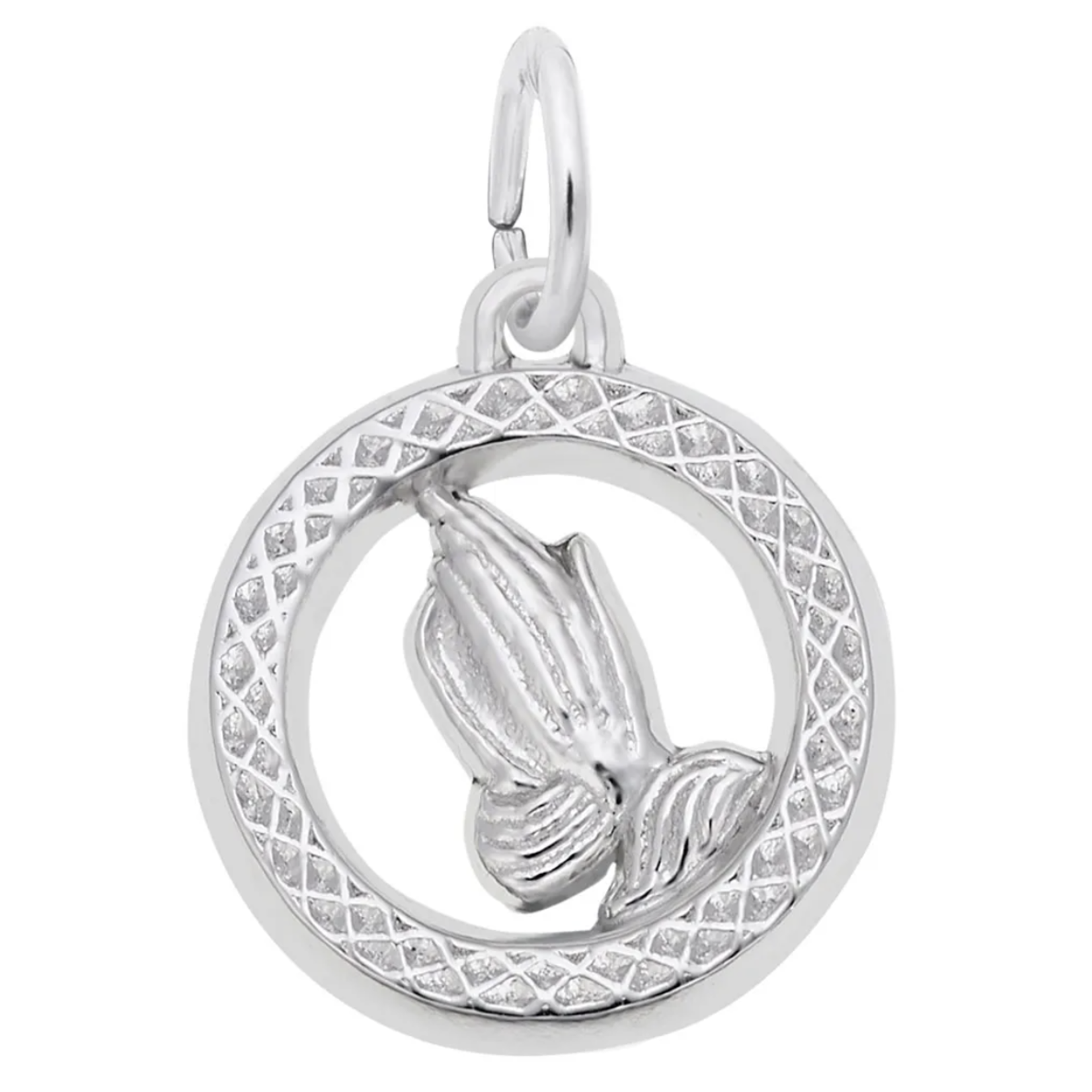 Rembrandt SS Small Praying Hands Open Disc Charm