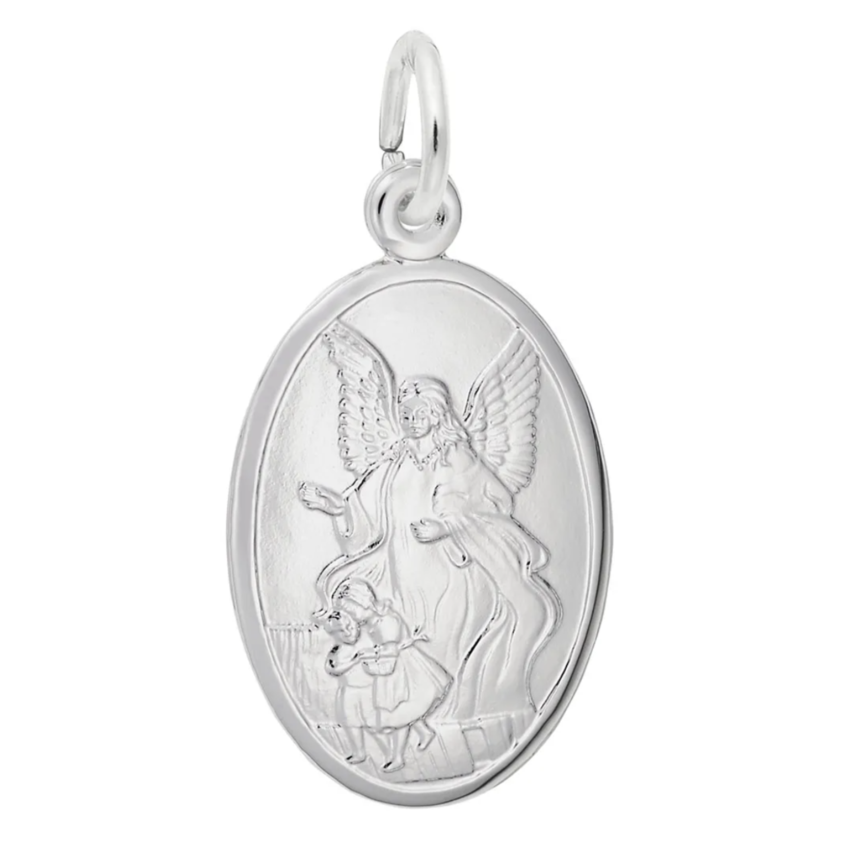 Rembrandt SS Guardian Angel Oval Disc Charm