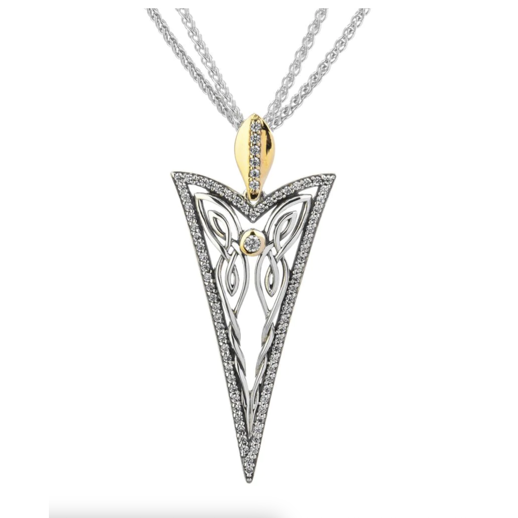 Keith Jack Silver and 10K Gold Butterfly Gateway Necklace
