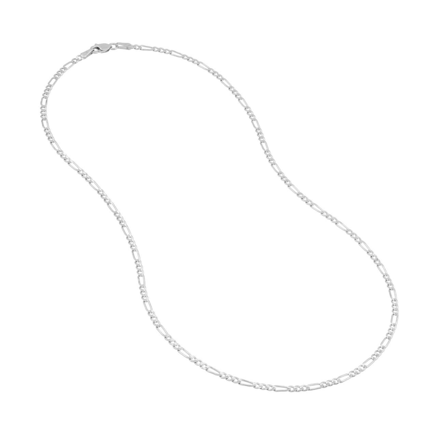 Midas 14K White Gold 2.35mm Figaro Chain