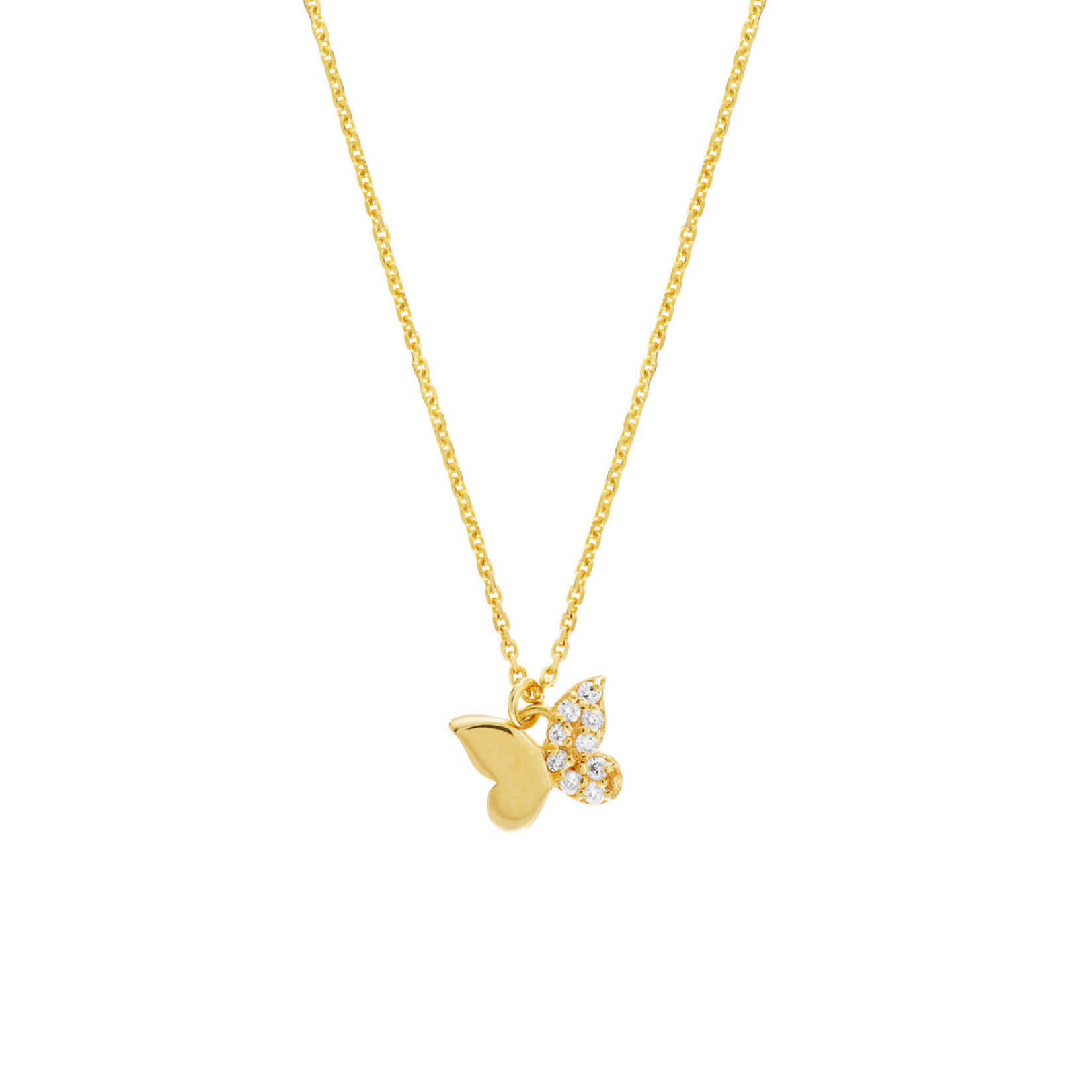 Midas 14K Diamond Accented Butterfly Necklace