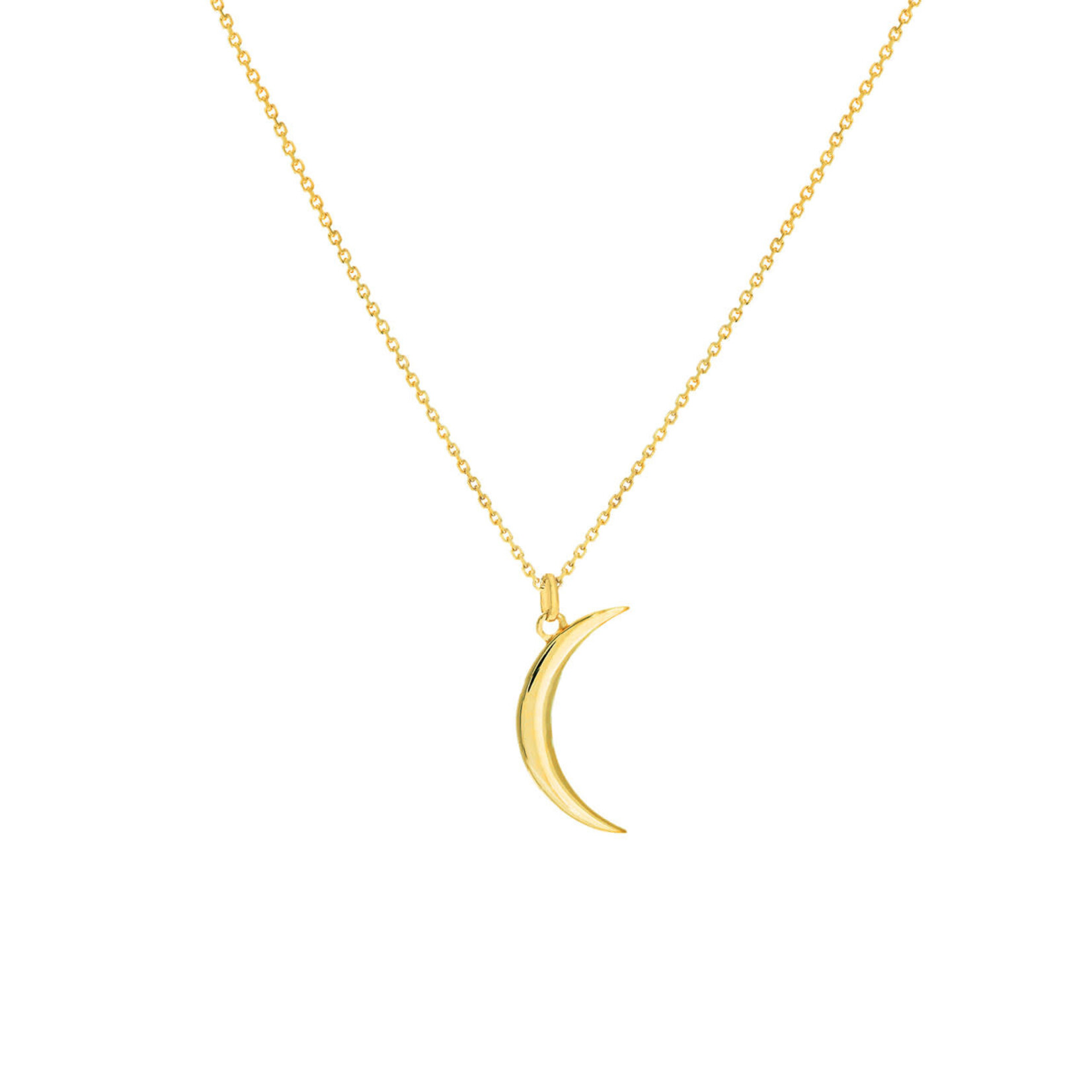 Midas 14K Crescent Moon Necklace