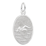 Rembrandt SS Swimmer Oval Disc Charm