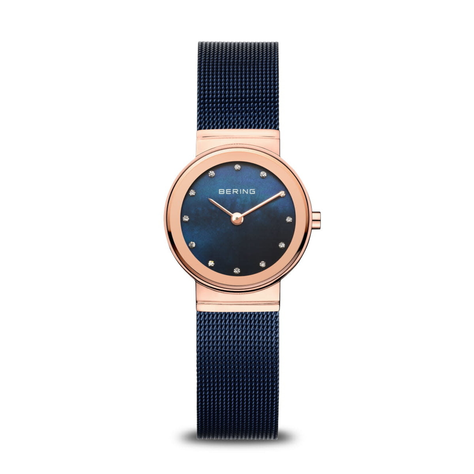 Bering Blue Rose Gold Mother of Pearl Small Face Watch