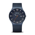 Bering Navy with Orange Accent Solar Watch