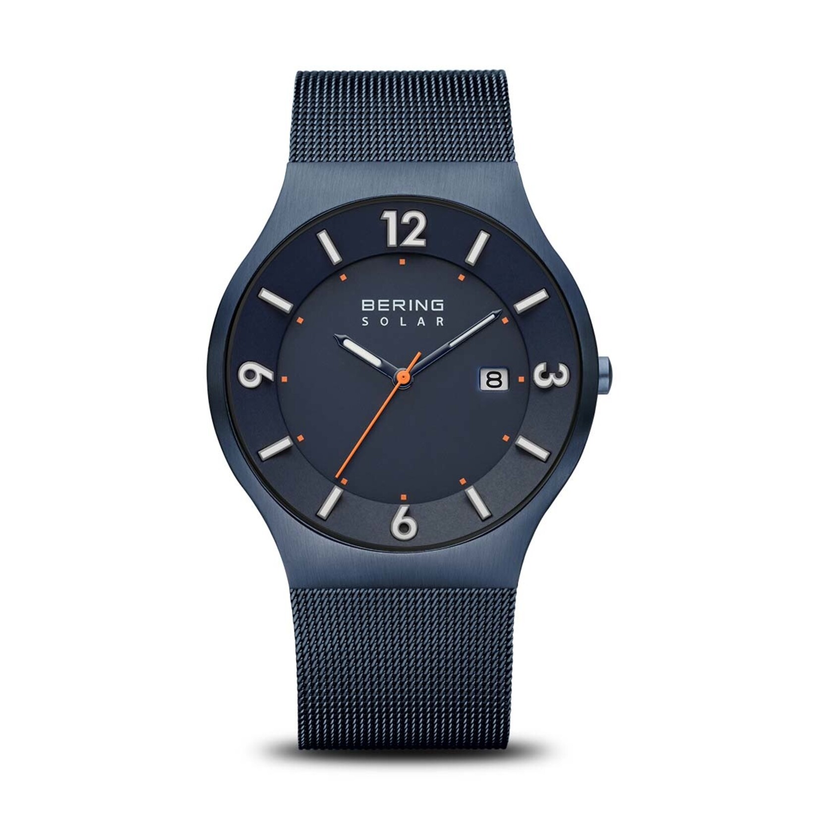 Bering Navy with Orange Accent Solar + Date Watch