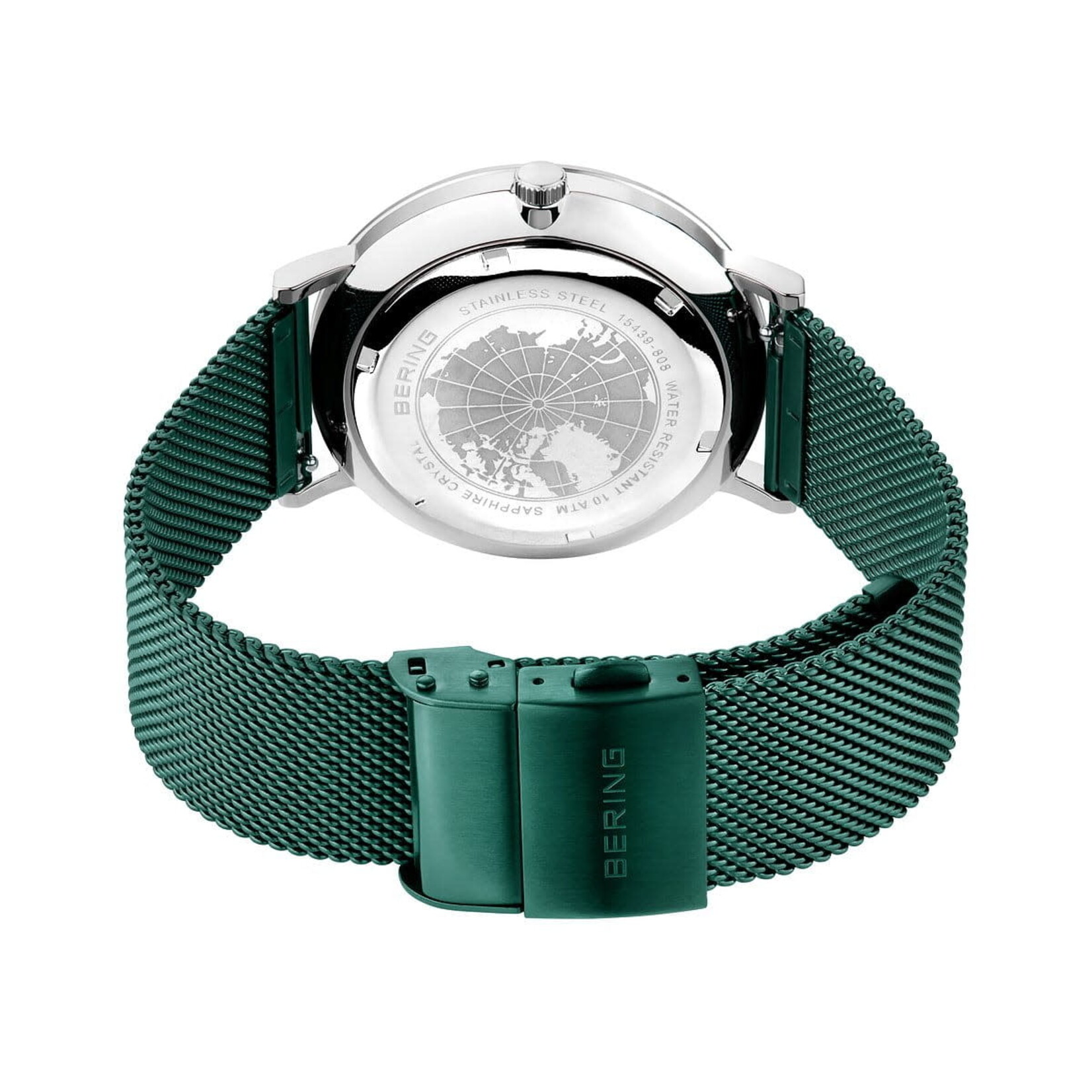 Bering Large Face Teal Solar Watch