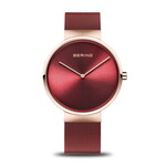 Bering Large Face Crimson and Rose Gold Watch