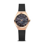Bering Black Rose Gold Mother of Pearl Watch