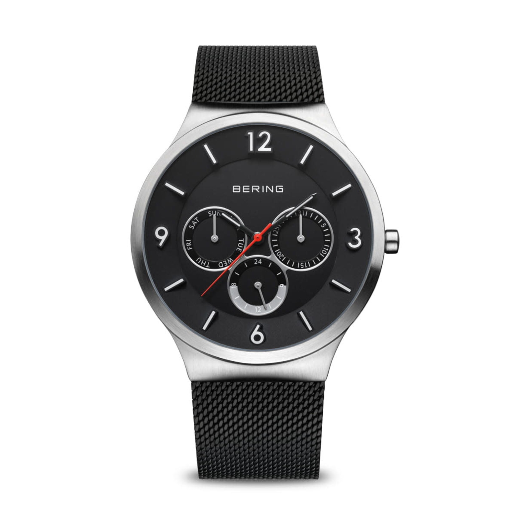 Bering Black and Silver Multifuncation Watch
