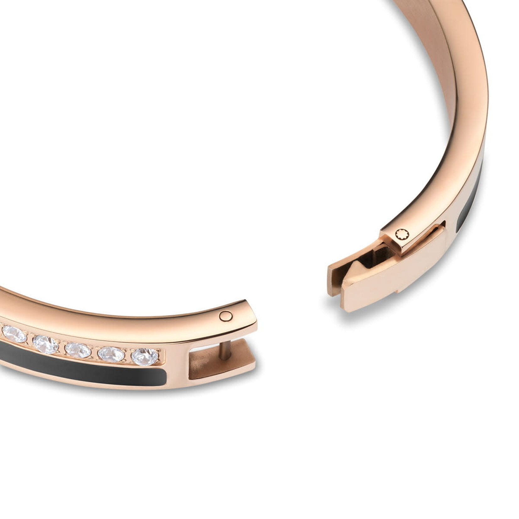 Bering Rose Gold Swarovski Black Line Bracelet