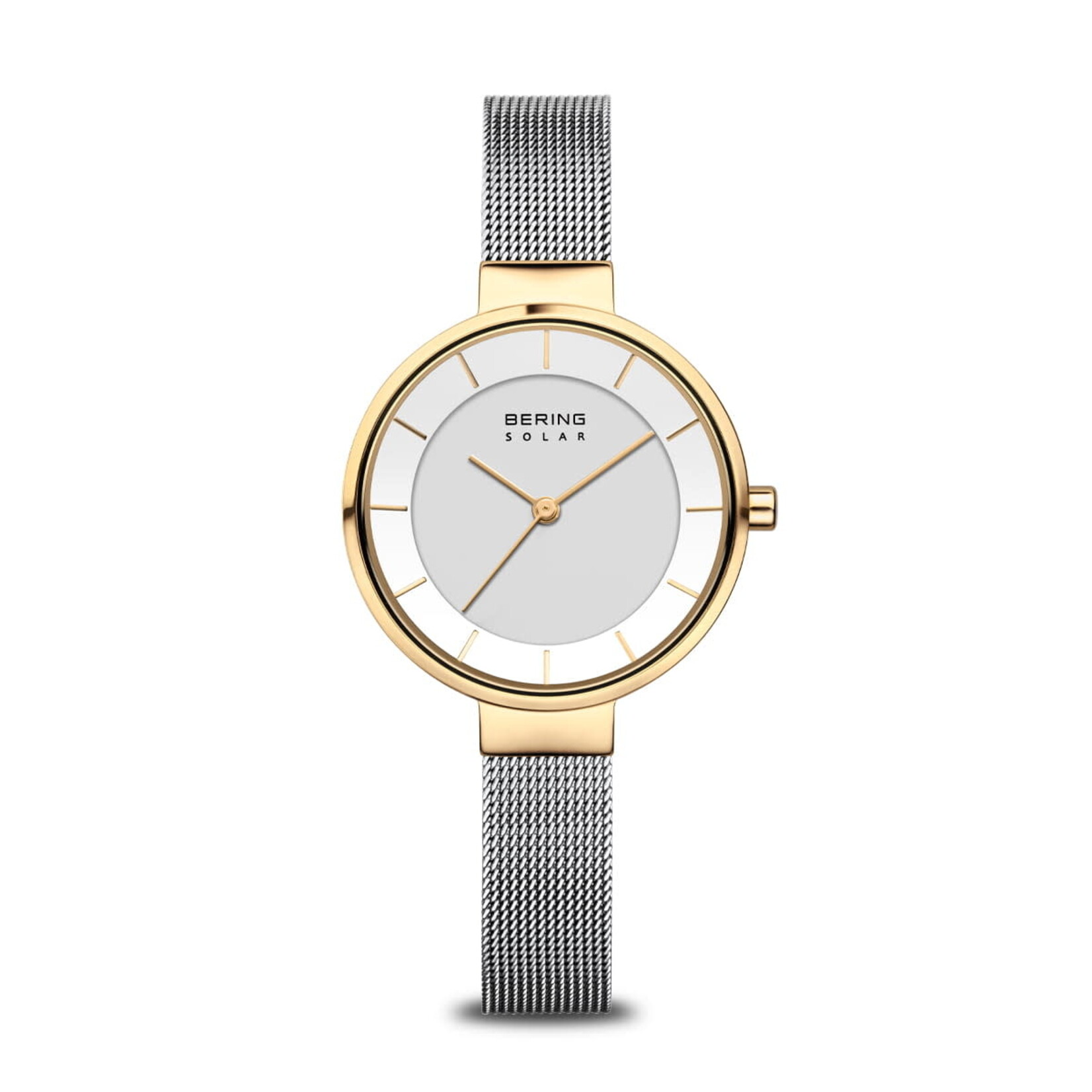 Bering Solar Two Tone Brushed Gold Watch