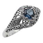 Trufili Art Deco LBT and Diamonds Ring