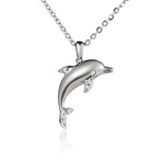 Alamea Sterling Silver Small Dolphin Necklace