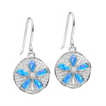 Alamea Pink Blue Opal Sand Dollar Earrings