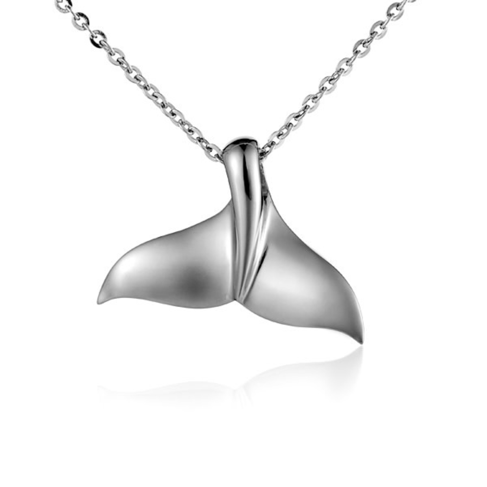 Alamea Sterling Silver Whale Tail Necklace