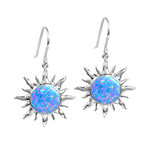 Alamea Pink Blue Opal Sun Earrings