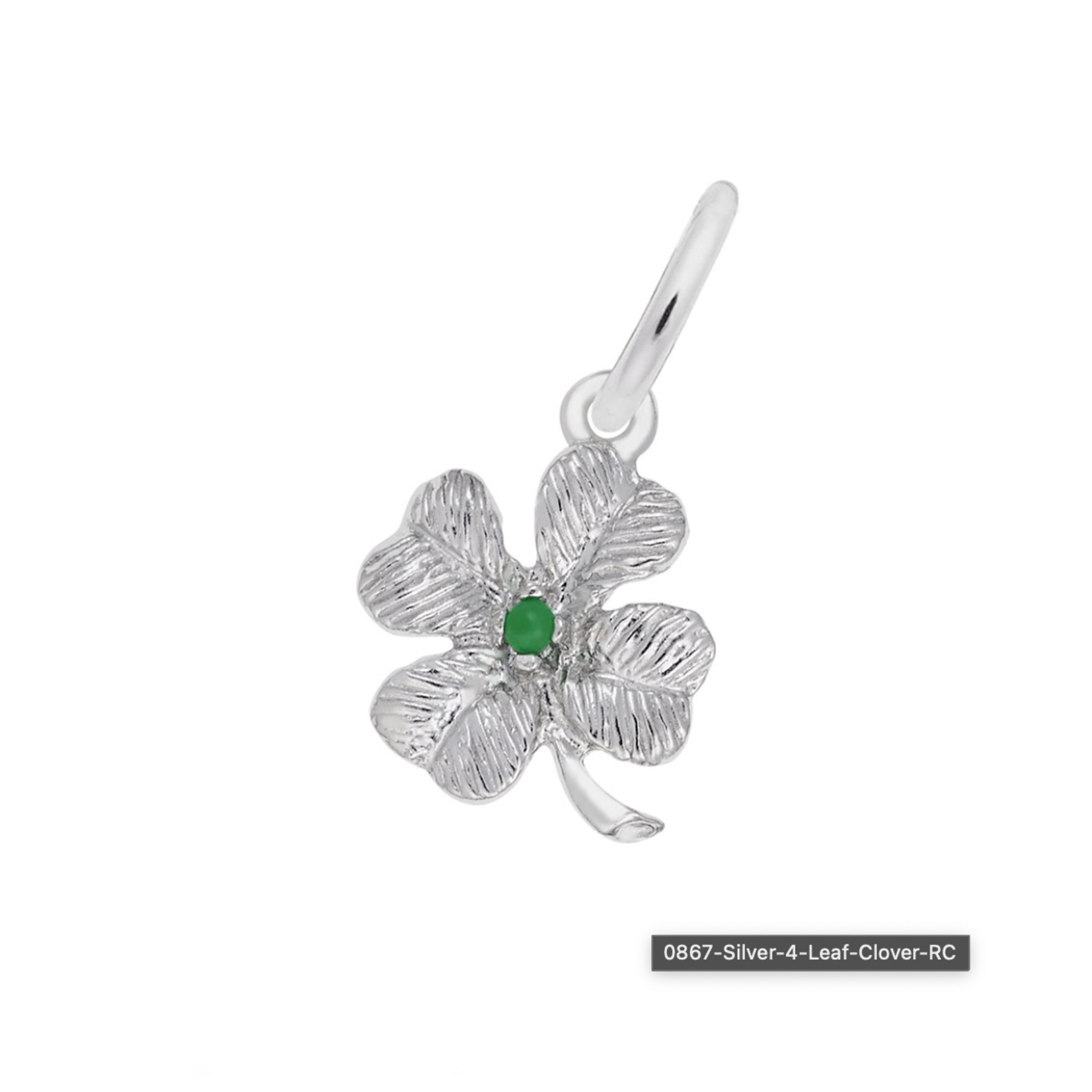 Rembrandt SS Four Leaf Clover w/ Bead Charm