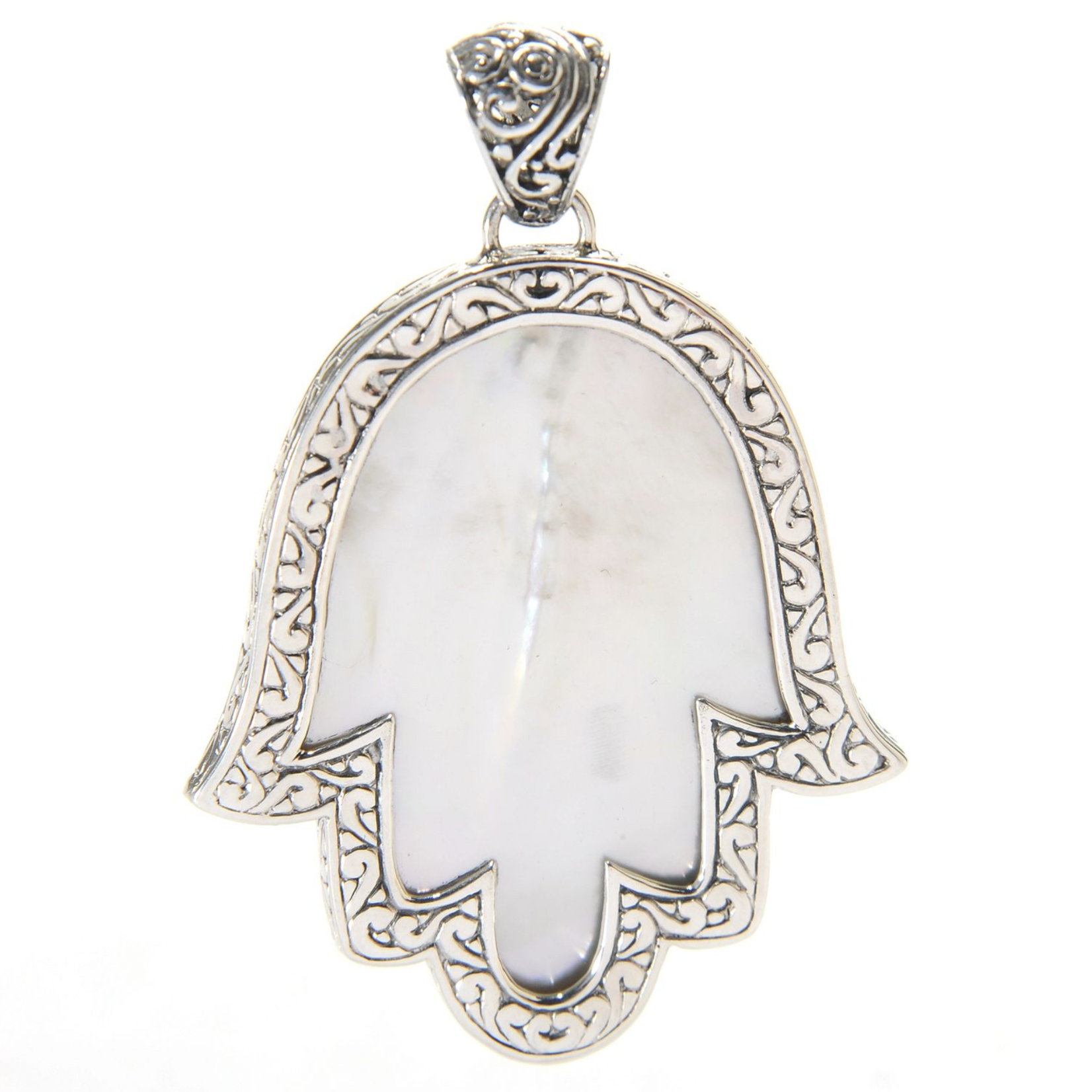 Samuel B. Sterling Silver Mother of Pearl Hamsa Pendant