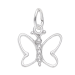 Rembrandt SS Small Open Wings Butterfly Charm