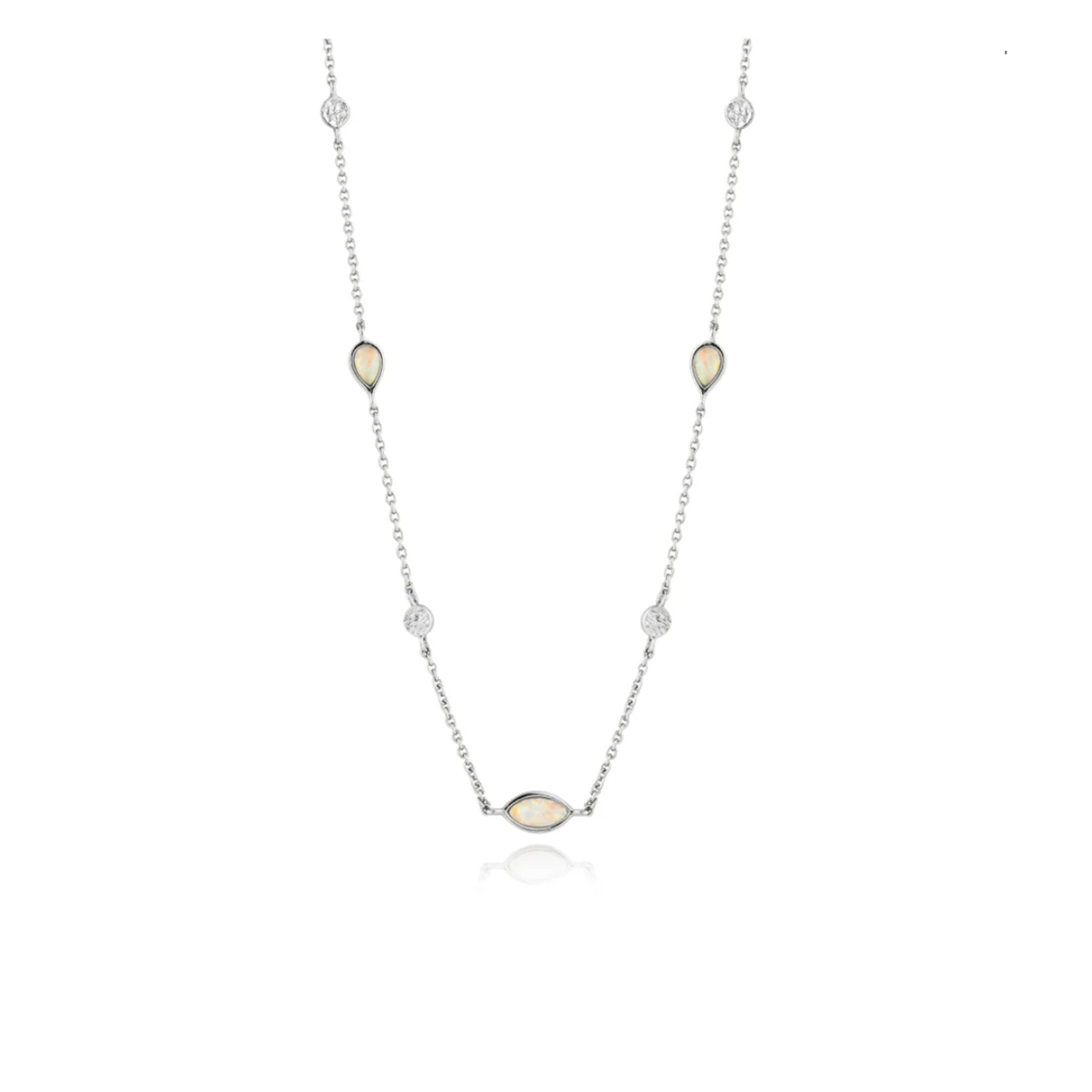 Ania Haie Opal Station Necklace Sterling Silver