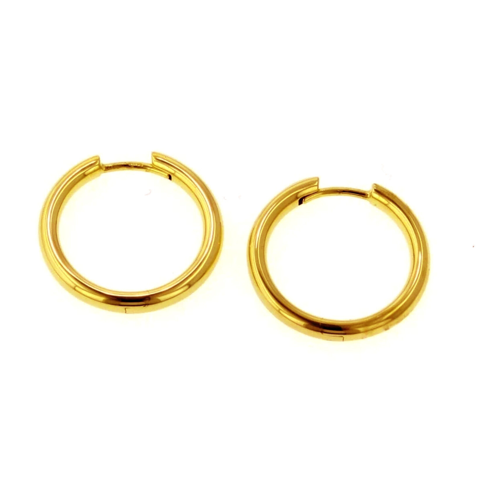 Breuning 14K GP Sterling Silver Rounded 2.5mm Small Hoops