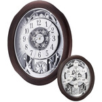 Rhythm Anthology Espresso Solid Walnut Magic Motion Clock