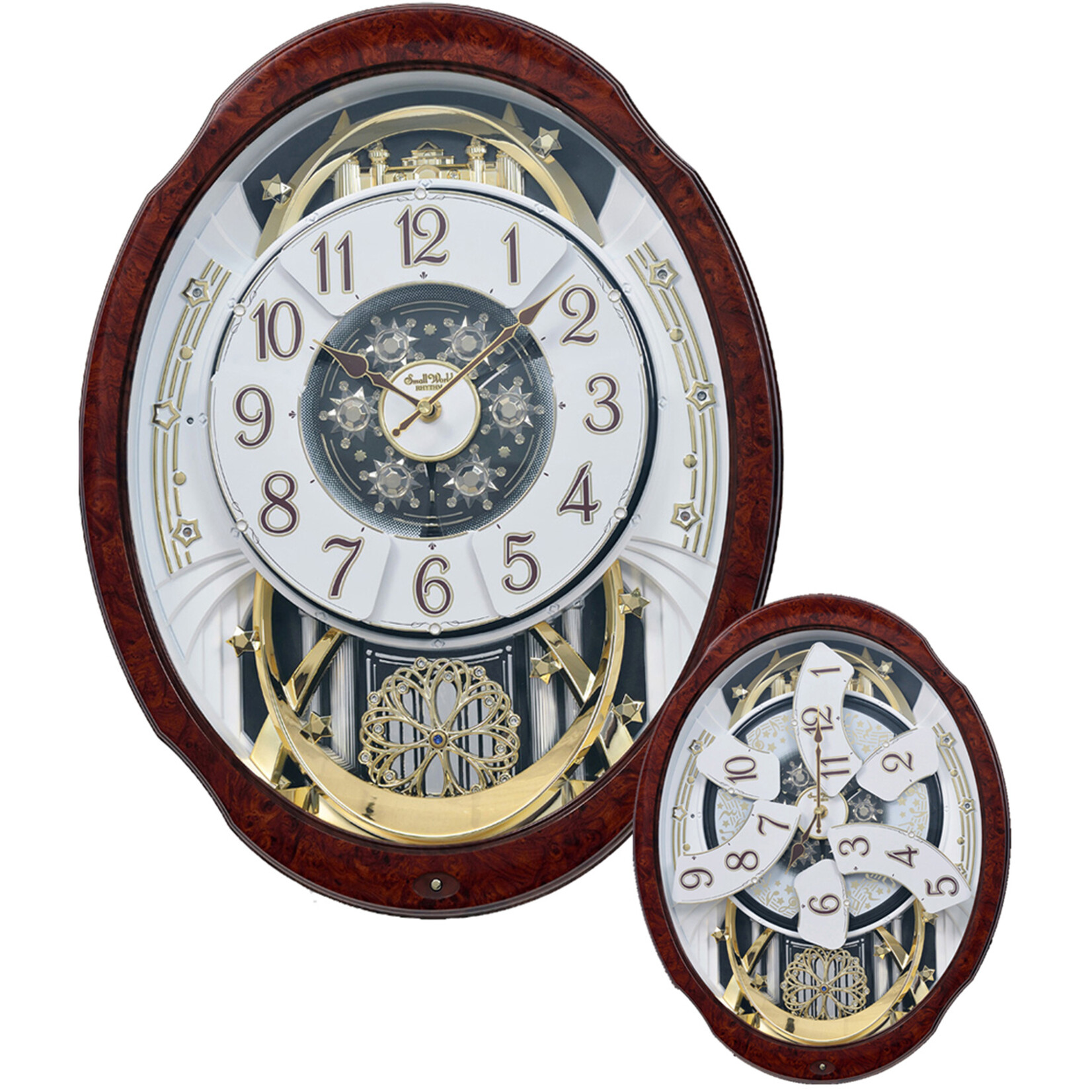 Woodgrain Marvelous Magic Motion Clock Angel Haven Specialty Jewelers