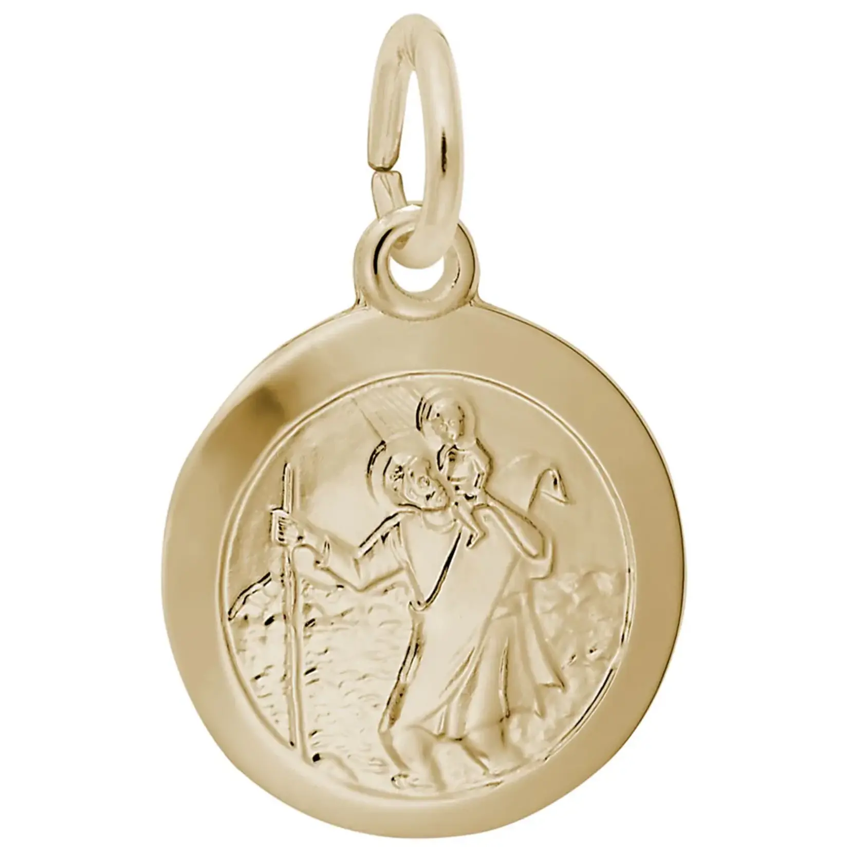 Rembrandt 10K Small St. Christopher Charm