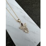 Keith Jack 10K Yellow Gold & Garnet Small Guardian Angel Pendant