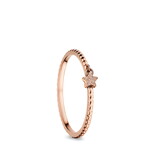 Bering Rose Gold Plated Beaded Band w/ Star Dangle