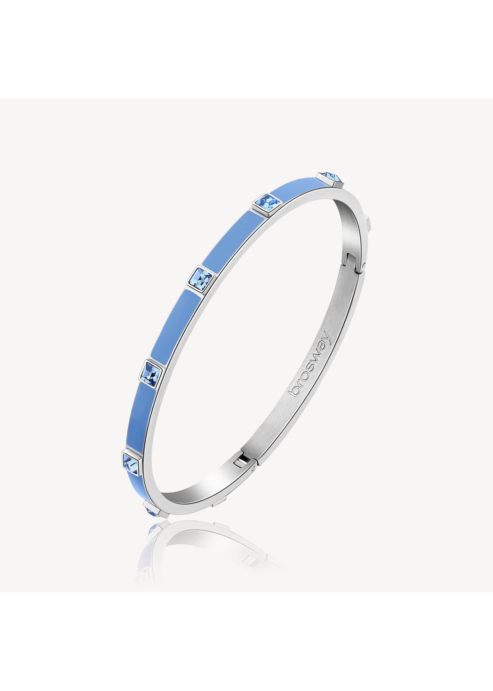 Brosway Stainless Steel Blue Enamel Bangle Bracelet