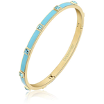 Brosway Stainless Steel Gold Plated Blue and Blue Swarovski Bangle - 7