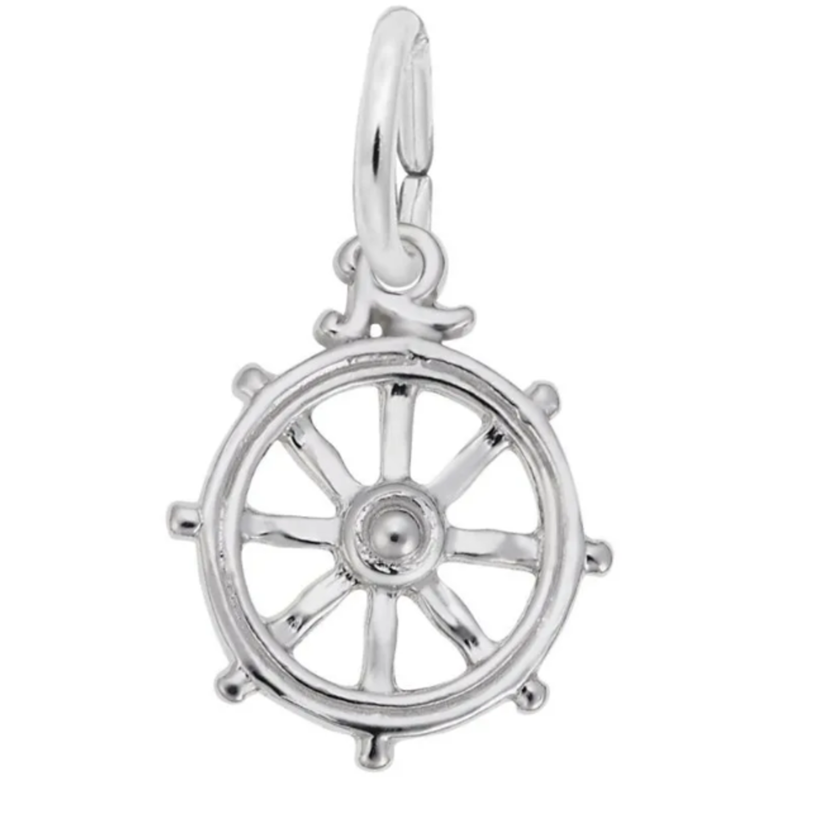 Small Ship Wheel Charm