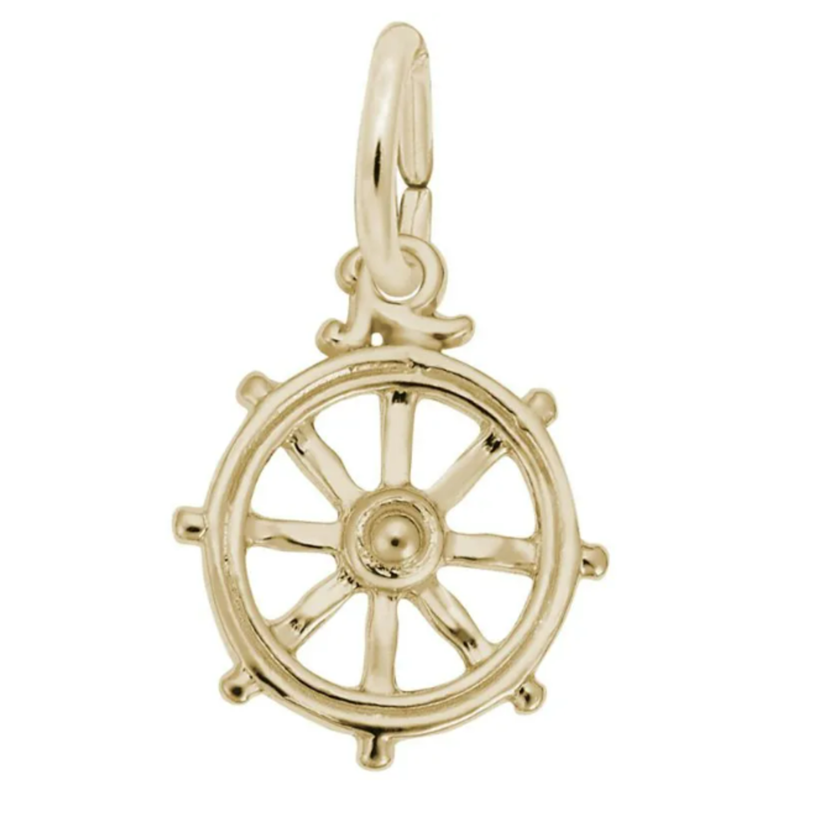 Small Ship Wheel Charm