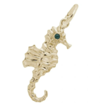 Rembrandt Gold Plated Seahorse with Stones Charms